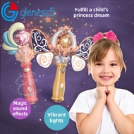 GLENES Magic Wand Toy, With Light Flash Rotating Fairy Wand, Cartoon Light Stick Snowflake Light Wit