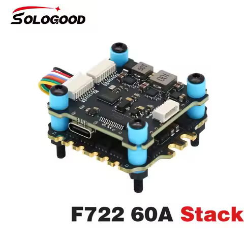 SoloGood F722 60A Stack ICM42688P F722 Flight Controller BLHELI_S 60A 4in1 ESC 30.5X30.5mm 2-6S for 