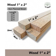 1" x 2" Solid Wood Yellow Meranti Grade A [ 1 - 5 FT ] / 1"x2" Kayu Solid Meranti Kuning Gred A Kayu
