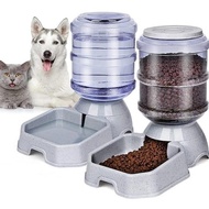 3.8L GALLON-SHAPED Cat and Dog Drinking Dispenser & Food Container