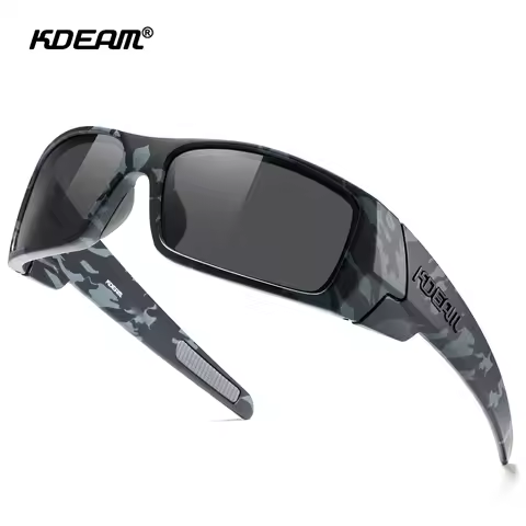 KDEAM Polarized Eyewear Fishing Driving Sunglasses for Men Rectangle Windproof Goggles Summer Glasse