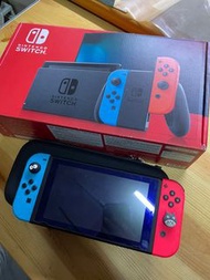 Nintendo 任天堂 Switch 電池持續時間加長版遊戲主機 紅藍色