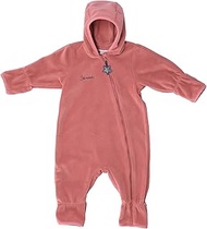 Unisex baby jumpsuit made of microfleece, with zip and hand and foot warmers, pink, 74