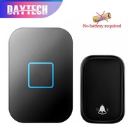 Daytech ออดประตูไร้สาย ไม่ต้องใช้แบตเตอรี่ กันน้ํา ปลั๊ก US ระยะ 150 เมตร 60 ริงโทน 0-110dB DB09BL