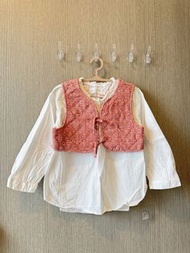 Zara 童裝 104碼 秋裝 襯衫背心套裝