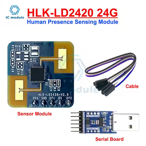 HLK-LD2420 Human Presence Sensing Radar Module LD24120 24G millimeter wave radar Intelligent Wave Se