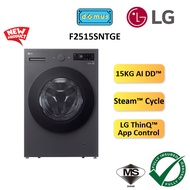 2025 LG Front Load Washing Machine Inverter 15KG APP Control AI Direct Drive Washer Mesin Basuh Besa