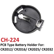 CH-224 PCB Type Battery Holder for CR2012 CR2016 CR2025 CR2032 2032 3V Button Coin Cell Battery Sock