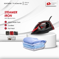 Swiss Thomas 2400W Electric Ceramic Soleplate Garment Steam Iron Sprayer Steamer Clothes Brush / Set