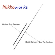 NIKKOWORKS 1.8M/6FT PE 0.8-2 PE 1-3 PE 2-4 PE 3-5 PE 4-6 Solid Carbon Fiber Tip Hollow Butt Section 