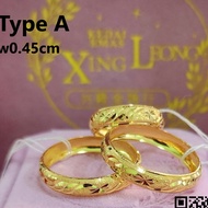 Xing Leong 916 Gold Hollow CBR Ring 916. Gold Bajet Rattan Split Ring