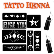 Temporary henna tattoo mold, semi-permanent henna tattoo mold