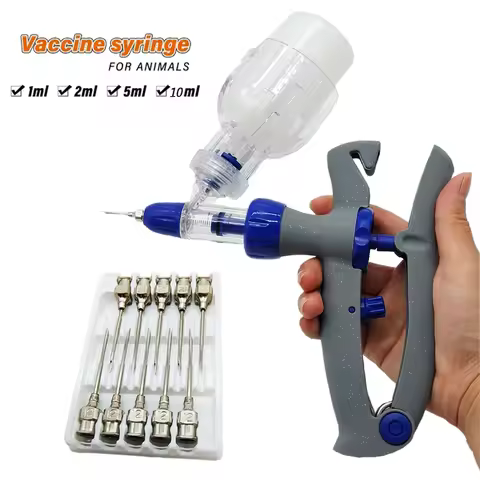 Automatic Veterinary Continuous Syringe Animal Injection Adjustable Vaccine Injection for livestock 