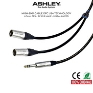 ASHLEY ASHLEY | Ashley 1x Akai TRS Stereo to 2x XLR Male Audio Cable | Ashley Official Store - Ashle