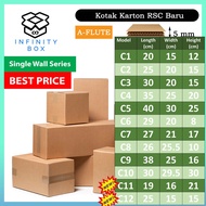 Carton Box Packaging Courier Box Kotak Karton Kotak Courier - A Flute - Single Wall Series 5 mm