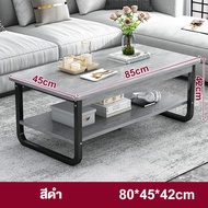 MOYU Elegant Square Coffee Table with Stone Pattern and Metal Frame High-Quality Living Room Furnitu
