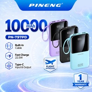 [NEW] Pineng PN-797PD 10000mAh 22.5W Fast Charge Built in Cables PN797 Pineng Powerbank