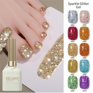 Flash Nail Polishe UV Gel Red Glitter Series Nail Polish New Popular Disco Reflective Nail Polish So