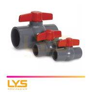 [LYShardware] PVC Ball Valve - High Quality [Thread End / Socket End] [15mm / 20mm / 25mm / 32mm / 40mm / 50mm / 80mm / 100mm] - Suitable for PVC Pipe and Poly Pipe
