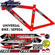 UNIVERSAL BIKE MOTIF VARIATION STRIPING ADVENTURE BIKE STICKER/ BMX BIKE STICKER/ ALL MTB BIKE STICK