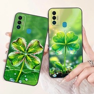 Tecno Spark 7, 7T, 7 Pro, Pova 3 4-leaf clover case for luck, peace, camera protection