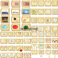 Classic Charms All Gold Color English Words Sweet Stainless Steel Jewelry Link Italian Fit 9mm Makin