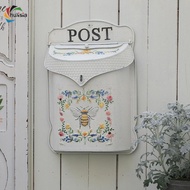 [chulisia] Embossed Wall-mounted Mailbox, Lockable Holder, Vintage, Decorative Home Decor, Hanging M