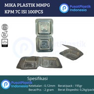 100pcs Plastic Mica Weetan KPM 7C | Mika Cake Food Size 7C Inner size 6cm x 6cm Height 2.5cm price a