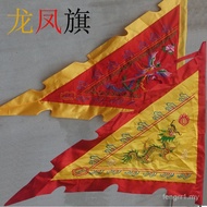 1.5m Bendera Naga dan Phoenix Bersulam Segitiga Bendera Naga Bendera Gigi Serigala Bendera Wain Bend