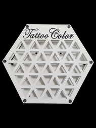 ชั้นวางหมึกสัก Ink Rack อุปกรณ์สัก อุปกรณ์ทั่วไป พลาสวูดหกเหลี่ยม MF003