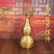 Yellow Home Decoration Crafts Decoration Wine Cabinet Decoration Office Opening Dragon Phoenix Coppe