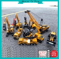 Construction Toys Lori Mainan Excavator Lorry Truck Toys Crane Bulldozer Backhoe Forklift Kids Toys 