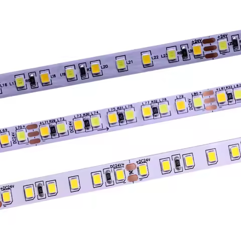 5m 2835 CCT LED Strip Light 5V 12V 24V DC Color Temperature Adjustable 4000k Flexible LED Tape Ribbo