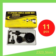 11PCS Hole Saw Set 19mm-64mm Sharpened Teeth Carbon Steel Wood Hole Saw Kit Wood Plastic Cutting Too