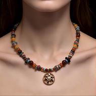 Cli Japan Korea K Gold-Plated Crushed Stone Bead String Dopamine Millet Bead Necklace Pendant Hot It