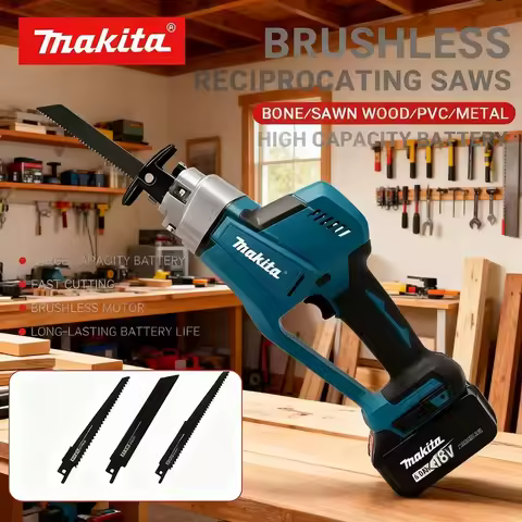 Makita DJR189 Cordless Electric Reciprocating Saw Brushless Rechargeable Wood Metal Cutting Saw Port