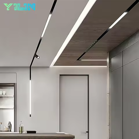 120cm LED Magnetic Track Light Grille Flood Lamp DC48V Modern Embedded Magnetic Track Line Lights Ce