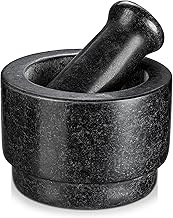 Velaze Pestle and Mortar Pestle Mortar Marble Premium Solid Stone Grinder Polishing for Herbs Spice Guacamole 11.5cm