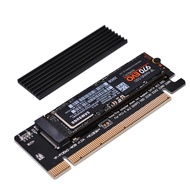 NVME PCIe 4.0 Adapter, M.2 NVME SSD to PCI Express Adapter with Heat Sink, Only Support PCIe x16 Slo