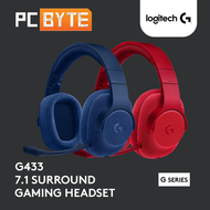 Logitech G433 7.1 Wired Surround Gaming Headset (Red/ Blue)