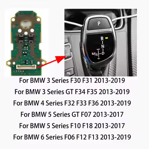 Gear Shift Chips For BMW 3 4 5 7 Series F10 F30 F20 F25 F26 F15 F16 F32 R/N/D/P Gear Shift Knob Circ
