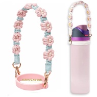 Hand woven handle strap suitable for owala water bottle 24oz/32oz/40oz, Stanley water bottle