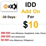 M1 Maxx $10 | IDD Plan Top Up | 300min IDD | 200min IDD | 50min IDD | Recharge | Renewal | M1 Maxx