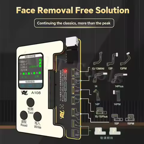 AY A108 NEW Tag Face ID Programmer for IPhone 13 14 15 16 Pro Max Mini Dot Matrix Repair Tool