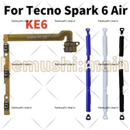 Switch Power ON OFF Key Mute Volume Button Ribbon Flex Cable For Tecno Spark 6 Air KE6 KE6j Replacem