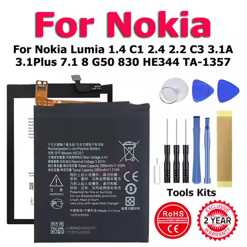 BV-L4A HE322 HE344 HE351 HE363 HE378 Battery For Nokia Lumia 1.4 C1 2.4 5Dual 2.2 C3 3.1 5.1 5 7.1 8