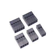 Dupont Connector 2.54mm Double Row Dupont Cable Jumper Wire Pin Header Housing, Male Crimp Pins+Fema