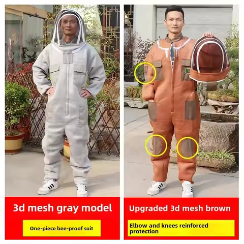 Beekeeping anti-bee clothing protective clothing, new thickened air whole body conjoined bee equipme