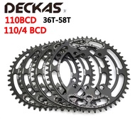 Deckas 110s 110/4 BCD Chainring Road Bike Narrow Wide chainwheel 36T-58T for shimano R7000 R8000 R9100 R9000 4700 5800 Crankset