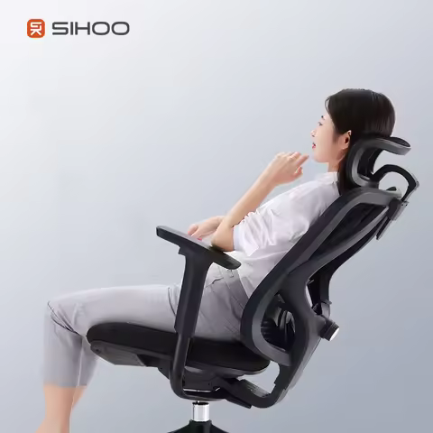 SIHOO M18C Height Adjustable Full Mesh Staff Office Chair Moth-shaped Elastic Lumbar Support Ergonom